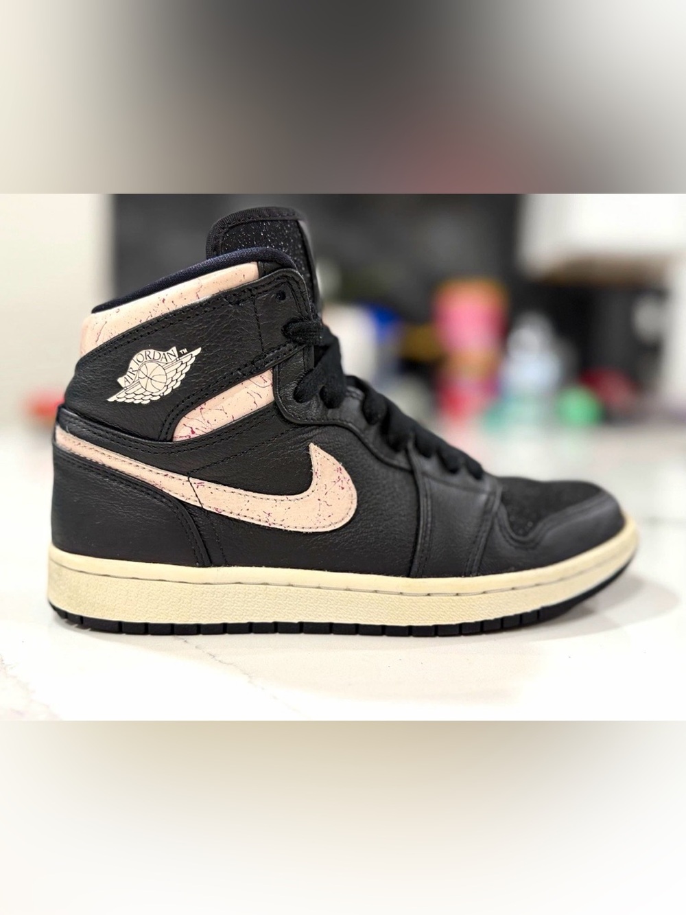 Jordan 1 High Premium Silt  Black pink Retro RARE AQ9131-001 Size 7 unisex adult